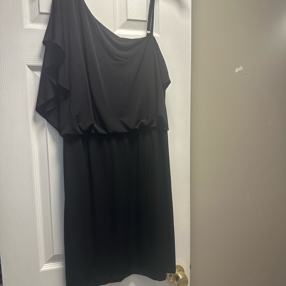 Soho Apparel Black One-Shoulder Dress